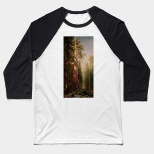 Great Trees, Mariposa Grove, California by Albert Bierstadt Baseball T-Shirt